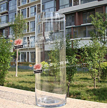【1560圆筒】玻璃透明水培花瓶 鱼缸婚庆植物插花高60cm直筒花瓶