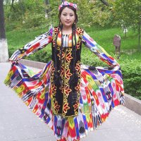 新款 演出服  新疆民族服饰 舞台装  新疆和田艾迪来丝绸  女装_250x250.jpg