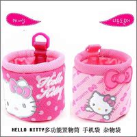 韩国汽车用品 HELLO KITTY正品卡通粉色可爱置物筒 手机袋 杂物袋_250x250.jpg