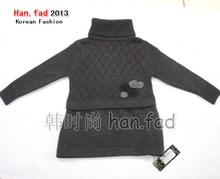 2013年秋冬新款韩版韩时尚童装女童羊毛衫毛衣外套HQZ3510