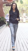 2013秋季新款包邮 女式春秋短风衣 外套 双排扣短外套_250x250.jpg