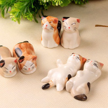 韩式可爱风格 陶瓷可爱猫托 筷子架 筷子枕