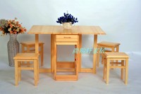 实木白漆折叠餐桌松木一桌四凳实木套装折叠餐桌椅组合伸缩餐桌_250x250.jpg