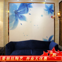 客厅瓷砖背景墙现代电视背景瓷砖画欧式沙发壁画文化石蓝紫荆包邮_250x250.jpg