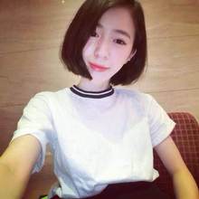 2016新品韩版修身t恤 女半袖打底衫 学生纯色圆领学院风体恤