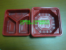 红黑快餐盒外卖盒食品盒便当盒一次性饭盒黄白二层三格1200套特价