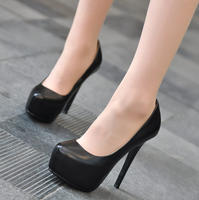 2014春季新款女鞋 夜店超高跟韩国公主性感真皮单鞋 牛皮细跟厚底_250x250.jpg