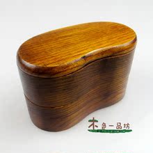 日式复古高级木饭盒双层便当盒微波分格创意保温木餐盒学生食盒
