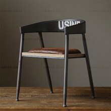 特价美式乡村做旧复古餐桌椅沙发椅子時尚休闲咖啡店椅电脑椅