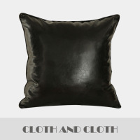 布和布家纺 现代大气黑色皮革靠枕靠垫抱枕家居样板房沙发床头_250x250.jpg