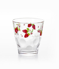 日本原装进口石塚硝子aderia草莓玻璃水杯创意果汁杯茶杯饮料杯子