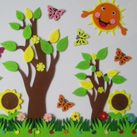 幼儿园小学教室布置墙贴 班级布置墙贴 向日葵大树墙贴 树形套装_250x250.jpg