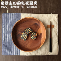 【兔纸】手工布艺餐垫茶棉麻双拼双面日式隔热防滑两用餐垫多色_250x250.jpg