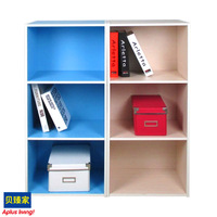 简易书架书柜隔断 置物储物架三格架办公儿童学生彩色组合创意_250x250.jpg