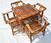 包邮户外桌椅庭院实木桌椅防腐松木桌椅组合碳化桌椅酒吧桌椅套件_250x250.jpg