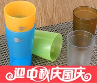 创意 彩色 塑料杯子  透明磨砂 茶餐厅 水杯 茶杯 饮料杯_250x250.jpg