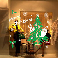 包邮彩色圣诞树雪花墙贴纸圣诞老人新年玻璃橱窗客厅卧室装饰贴画_250x250.jpg