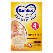 荷兰【空运】Bambix婴幼儿宝宝营养辅食营养米糊米粉原味4月+正品