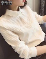 哥瑞美职业装白衬衫女长袖2017春季新款韩版修身翻领打底衬OL衬_250x250.jpg
