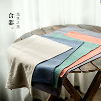 lototo棉麻餐垫隔热垫日式布艺长方形垫子宜家简约餐布纯色餐桌垫_250x250.jpg