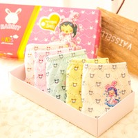 5条一盒装 宝蕾儿童 女童纯棉 三角内裤 花仙子卡通图案_250x250.jpg