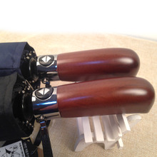 TTK木柄男士商务精品1.25米超大暴雨专用防风全自动三折叠雨伞