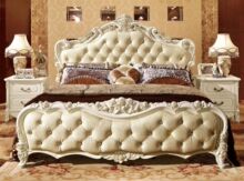 冲钻 欧式1.8米双人床 浪漫婚床 真皮床 卧室实木雕花啪啪啪