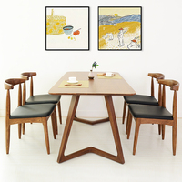 北欧创意餐厅家具 实木黑胡桃色桌椅组合 日式简约古董促销_250x250.jpg