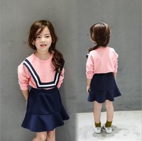 2016秋季新款儿童套装女童学院风洋气卫衣两件套 粉色海军风套装_250x250.jpg