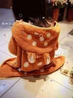 【Litter Fawn】ins同款日本橙色波点小鹿儿童吸水亲子斗篷式浴袍_250x250.jpg