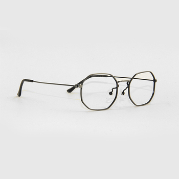 新款韩版复古八边平光超轻金属全框眼镜配近视商务眼镜架男女款潮