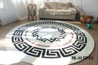 欧式简约手工圆形地毯客厅家用   茶几 卧室地毯加厚包邮_250x250.jpg