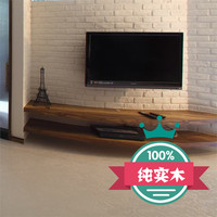 促销 实木板LOFT户型定做简约客厅墙壁电视柜层架 松木茶几组合_250x250.jpg