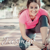 包邮 JASMIN 超高弹力 运动短袖T恤女跑步瑜伽上衣速干修身快干衣_250x250.jpg