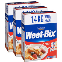 澳大利亚WEET-BIX即食低脂谷物麦片欢乐颂女神同款1.4公斤*3