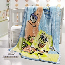 儿童毛毯宝贝毯加厚毛毯卡通毯法莱绒毯子床单空调毯海绵宝宝包邮