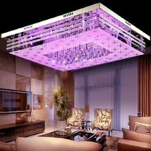 水晶灯吊灯客厅灯长方形吸顶灯led现代简约卧室餐厅大气欧式灯具