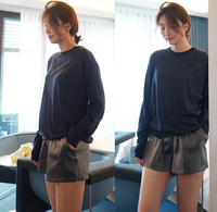 现货韩国代购2016新款韩版女装上衣蝙蝠袖薄款防晒纯色套头针织衫_250x250.jpg