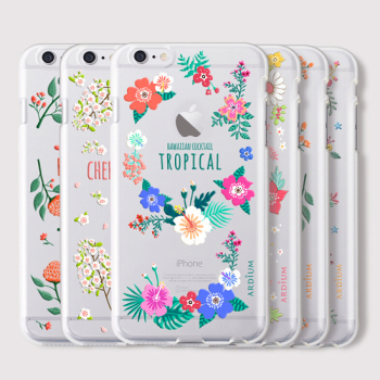 韩国正品Ardium苹果iphone6/6+plus小清新碎花透明硅胶全包手机壳