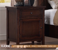 订做美式仿古全实木床头柜 抽屉柜 带门 床边小方桌定制 新款促销_250x250.jpg