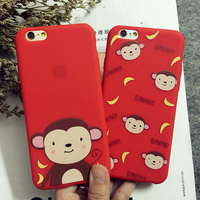 新年款猴子iphone6/plus软胶手机壳 苹果6s大红色猴年个性硅胶壳_250x250.jpg