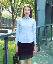 2015新款职业装衬衣女士长袖纯棉衬衣办公室通勤商务正装韩版