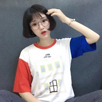 2016夏季新款韩版短袖T恤女 原宿风宽松上衣闺蜜装_250x250.jpg