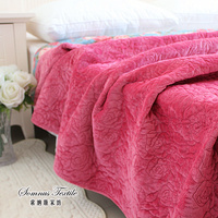 超柔软加厚法兰绒毯子 短毛绒绗缝被床盖绒被冬季床单绒毯_250x250.jpg