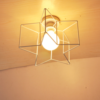 简约现代创意五角星小吸顶灯卧室过道灯阳台玄关灯白色暖光吸顶灯_250x250.jpg
