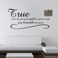 英文箴言墙贴True love客厅卧室个性创意墙贴可移除贴纸_250x250.jpg