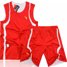 专柜同款CBA双面穿篮球服男款套装 篮球背心比赛训练服 印字印号