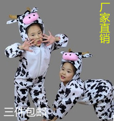 奶牛 儿童动物服装幼儿舞台演出表演 连体衣服牛造型表演服装