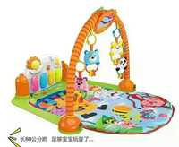 宝宝钢琴健身架 新生婴儿益智玩具 早教音乐游戏毯 爬行垫 透气_250x250.jpg