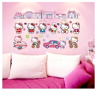 包邮hello kitty墙贴 卧室儿童房KT凯蒂猫装饰贴纸贴画可移除_250x250.jpg